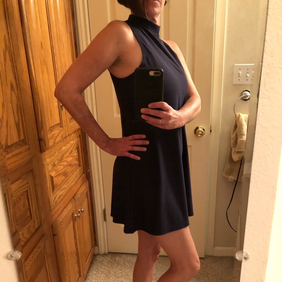Navy turtle neck mini-dress or tunic - Picture 3 of 4